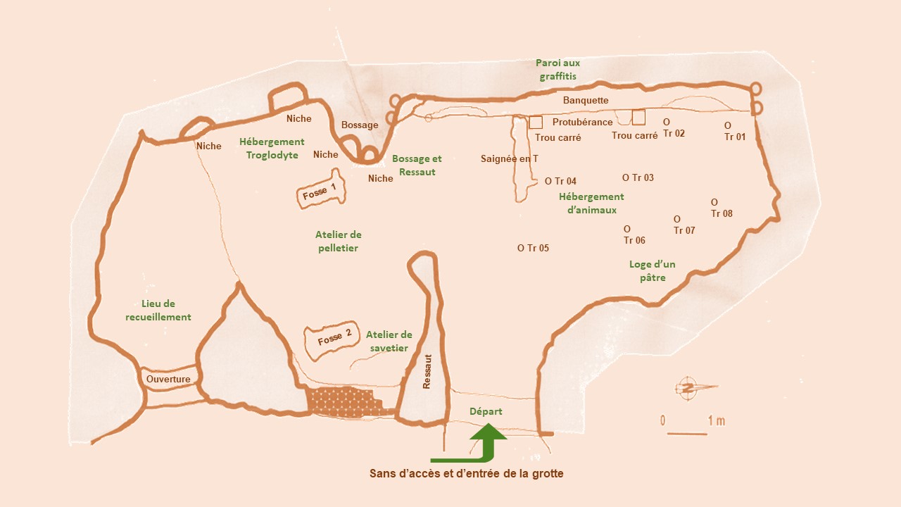 Plan de la grotte du sabotier
