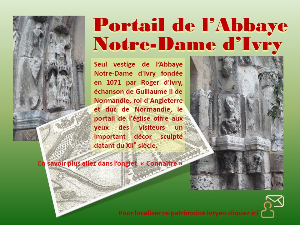 panneau portail abbaye Notre Dame d'Ivry